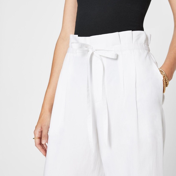 NWT - Club Monaco Anreannah Wide Leg Pant (White, Size US 4) - Picture 2 of 4